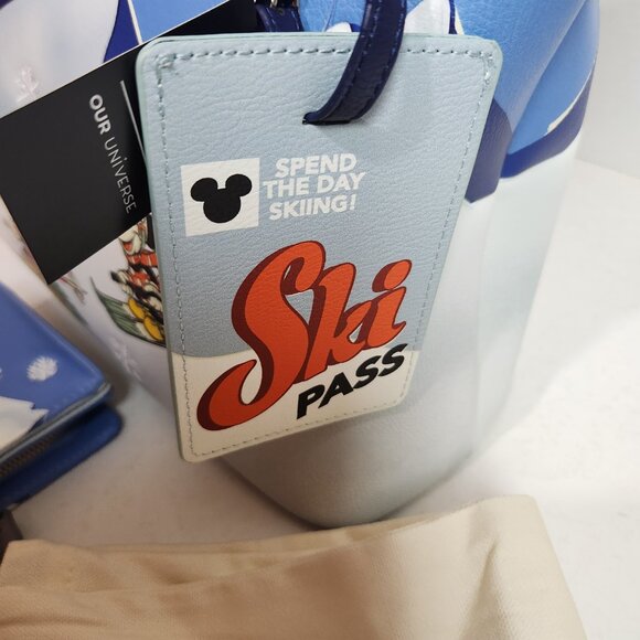 NWT 3 Piece Disney Our Her Universe Ski Tote Bag Wristlet Pouch & Wallet - Picture 6 of 16